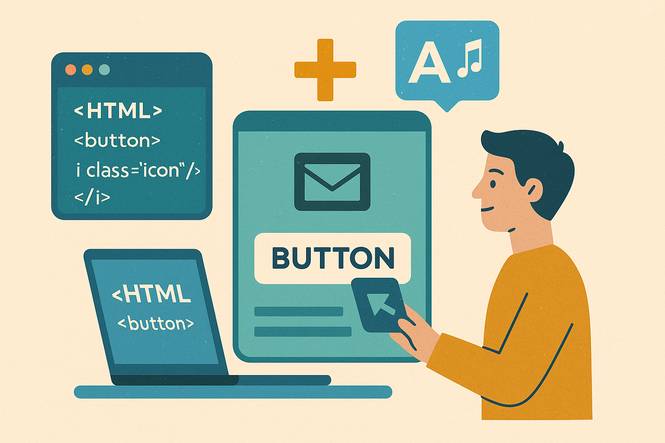 How to Add Font Icon Libraries to HTML Buttons | Easy Guide